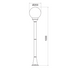 PLASTIC FLOOR GARDEN BLACK LUMINAIRE 100CM Φ200 E27 IP44 - ledmania.gr
