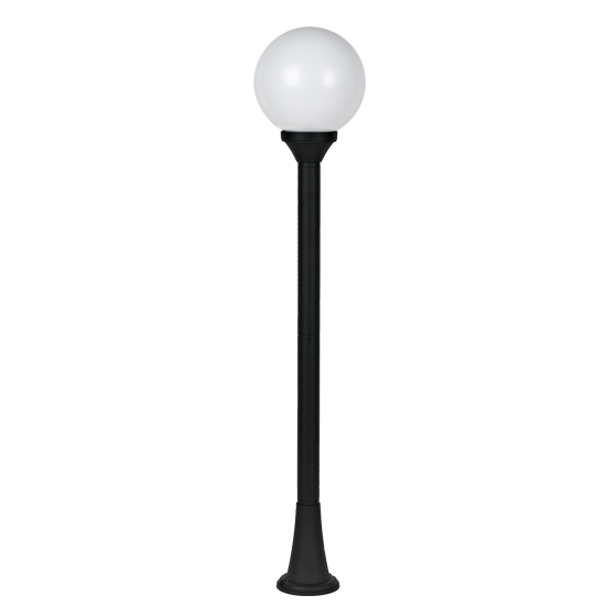 PLASTIC FLOOR GARDEN BLACK LUMINAIRE 100CM Φ200 E27 IP44 - ledmania.gr