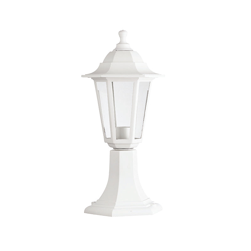 6S PLASTIC FLOOR GARDEN WHITE LUMINAIRE 41CM E27 IP44 - ledmania.gr