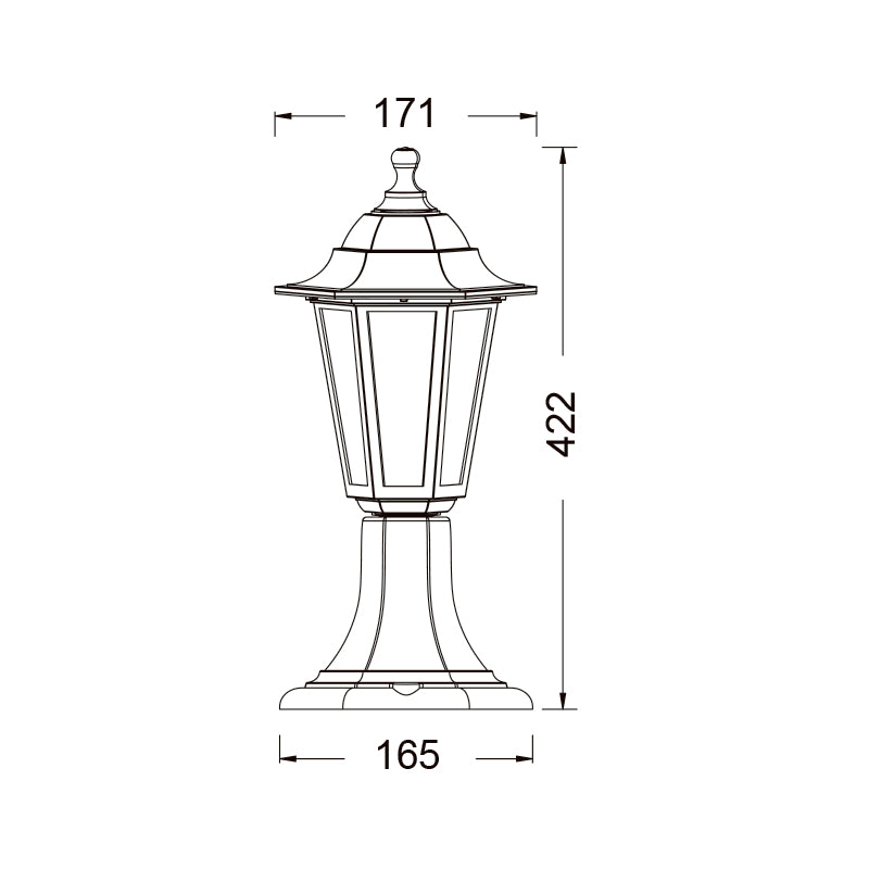 6S PLASTIC FLOOR GARDEN WHITE LUMINAIRE 41CM E27 IP44 - ledmania.gr