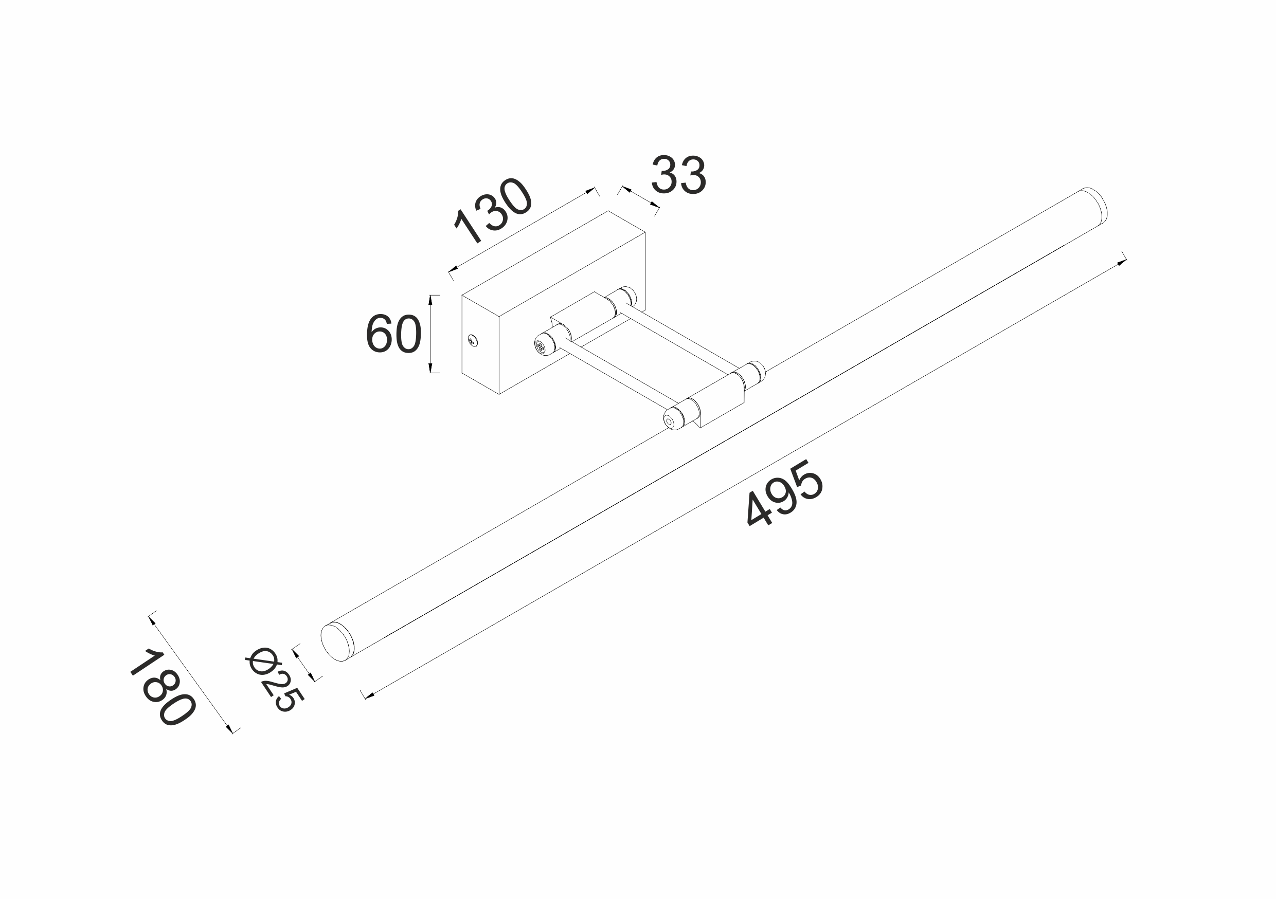 ^ΕΠΙΤΟΙΧΟ Φ/Σ LED 12W 4000K 780LM ΧΡΩΜΙΟ ΜΕΤ/ΚΟ IP44 50X6X19CM RIO - ledmania.gr