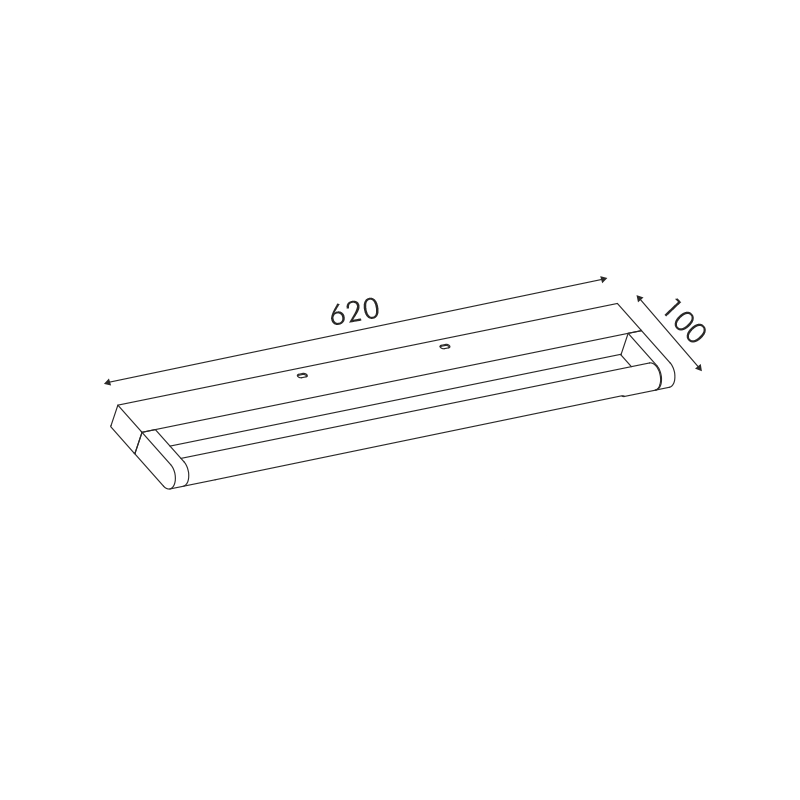 ΕΠΙΤΟΙΧΟ Φ/Σ LED 12W 780LM 3000K ΧΡΩΜΙΟ ΑΛΟΥΜΙΝΙΟ 620Χ100Χ25ΜΜ BATI - ledmania.gr