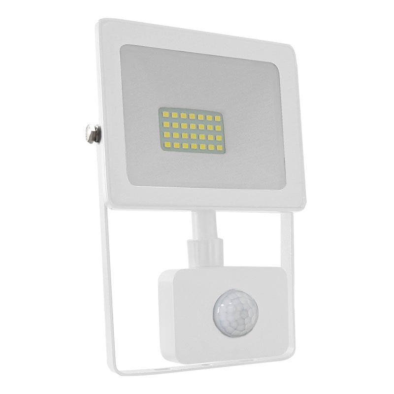 WHITE SENSOR LED SMD FLOOD LUMINAIRE IP66 20W 4000K 1700Lm 230V RA80 - ledmania.gr