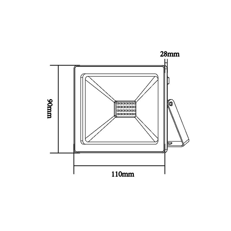 WHITE LED SMD FLOOD LUMINAIRE IP66 20W 4000K 1700Lm 230V RA80 - ledmania.gr