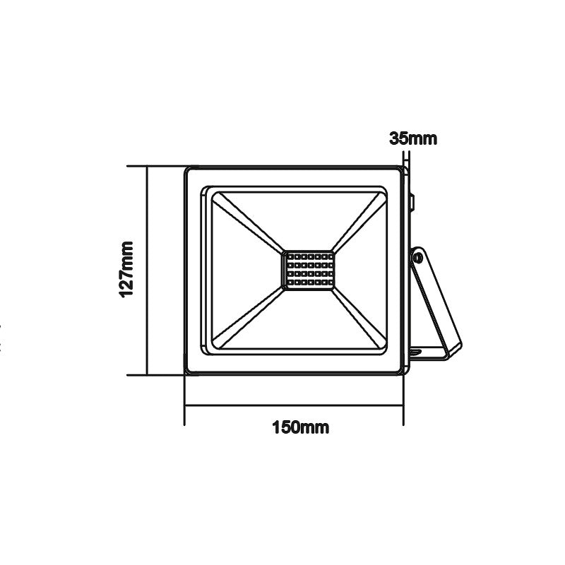 LED SMD ΠΡΟΒΟΛΕΑΣ 12-24V DC 20W 6000K 1760LM IP66 Ra80 ΜΑΥΡΟ