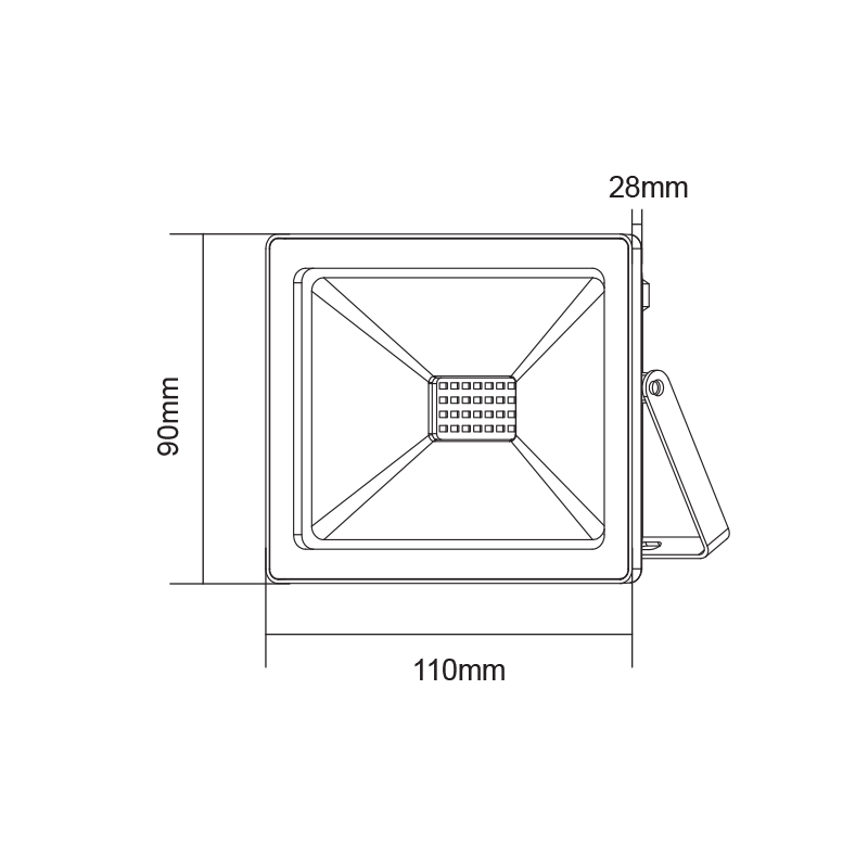 BLACK LED SMD FLOOD LUMINAIRE IP66 20W BLUE 230V - ledmania.gr