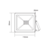 BLACK LED SMD FLOOD LUMINAIRE IP66 20W BLUE 230V - ledmania.gr