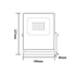 BLACK LED SMD FLOOD LUMINAIRE IP66 30W RGBW 230V - ledmania.gr