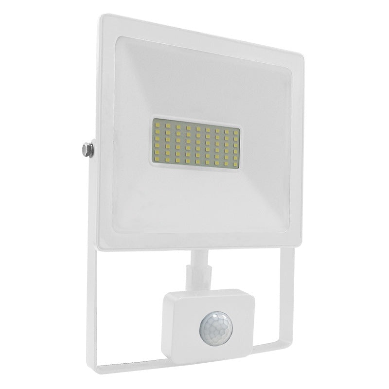 WHITE SENSOR LED SMD FLOOD LUMINAIRE IP66 50W 3000K 4000Lm 230V RA80 - ledmania.gr