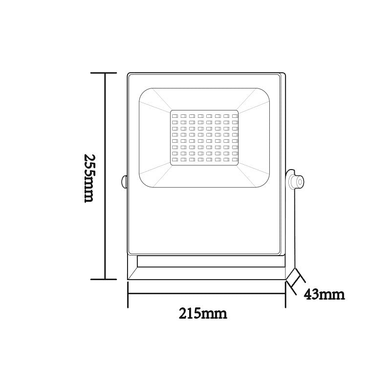LED SMD ΠΡΟΒΟΛΕΑΣ 230V AC 50W RGBW IP66 ΜΑΥΡΟ