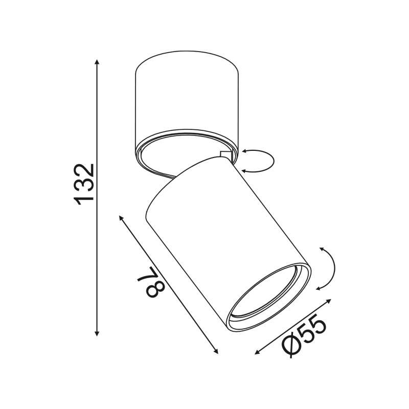 ^ΕΠΙΤΟΙΧΟ Φ/Σ 1XGU10 ΛΕΥΚΟ ΑΛΟΥΜΙΝΙΟ D5,5XH13CM ELITIS - ledmania.gr
