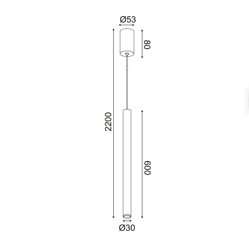 ^ΚΡΕΜΑΣΤΟ Φ/Σ LED 5W 3000K 400LM FINO ΜΑΥΡΟ ΜΕΤ/ΚΟ IP20 D3XD5,3XH220CM - ledmania.gr