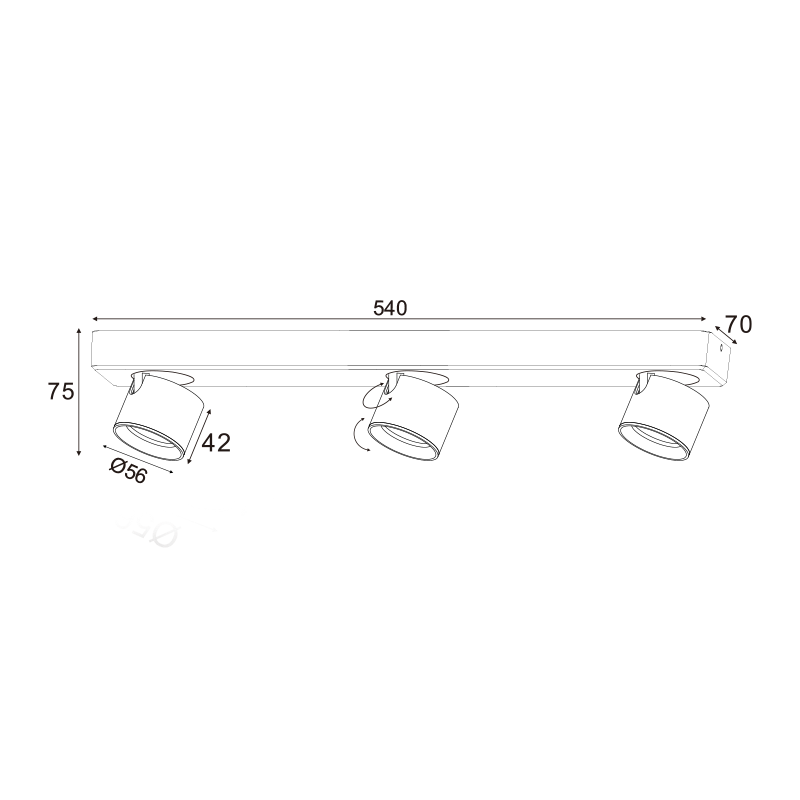 ^ΕΠΙΤΟΙΧΟ Φ/Σ LED 15W COB 80° 3000K 1200LM ΓΚΡΙ ΑΛΟΥΜΙΝΙΟ 54X7XH10CM PLUTO - ledmania.gr