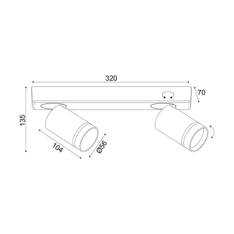 ^ΕΠΙΤΟΙΧΟ Φ/Σ 2XGU10 DIVINO ΛΕΥΚΟ ΑΛΟΥΜΙΝΙΟ IP20 32X7X13,5CM - ledmania.gr