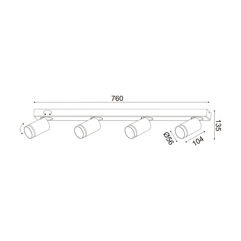 ^ΕΠΙΤΟΙΧΟ Φ/Σ 4XGU10 DIVINO ΛΕΥΚΟ ΑΛΟΥΜΙΝΙΟ IP20 76X7X13,5CM - ledmania.gr