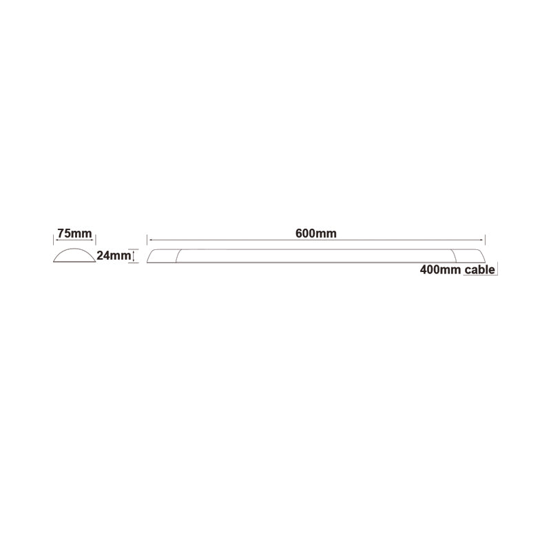 LED LINEAR LUMINAIRE 19W 1650LM 3000K 120° 230V AC IP40 Ra>80 30.000HRS 600mm - ledmania.gr