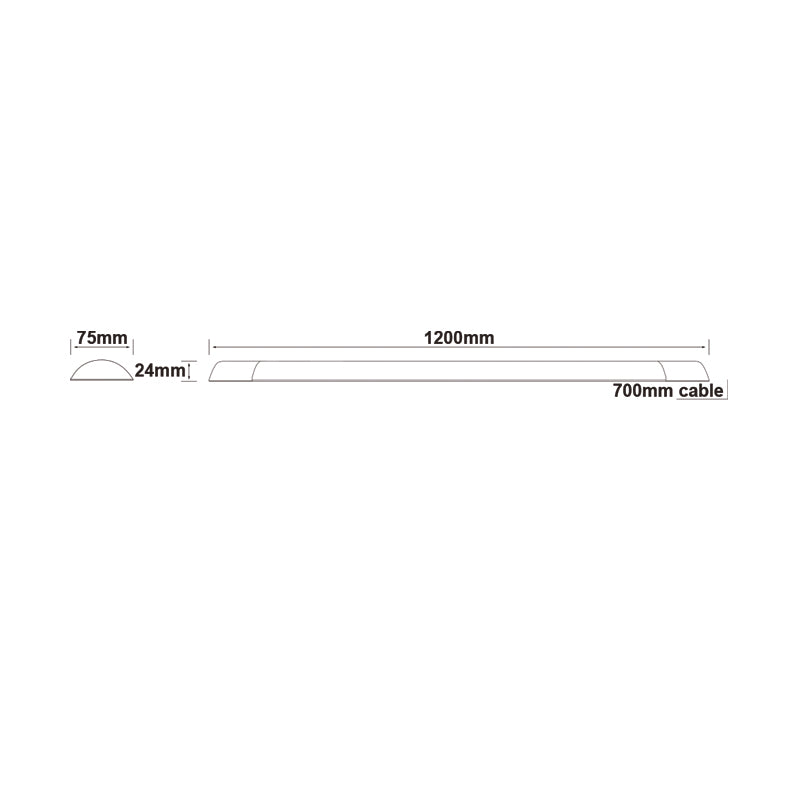 LED LINEAR LUMINAIRE 37W 3450LM 3000K 120° 230V AC IP40 Ra>80 30.000HRS 1200mm - ledmania.gr