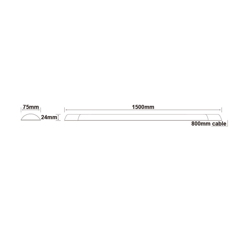 LED LINEAR LUMINAIRE 43W 4000LM 3000K 120° 230V AC IP40 Ra>80 30.000HRS 1500mm - ledmania.gr