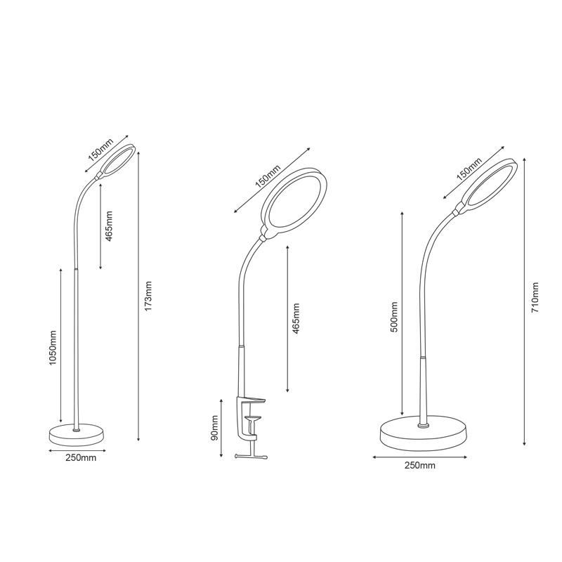 LED ΓΡΑΦΕΙΟΥ 3 IN 1 10W ΜΑΥΡΟ ABS+ΑΛΟΥΜΙΝΙΟ CCT STEP DIMMABLE 32Χ40Χ7 STEFAN - ledmania.gr