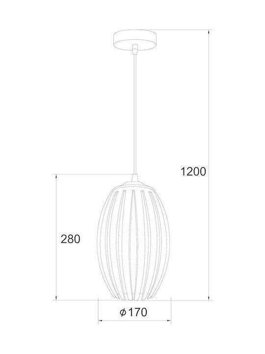 ΚΡΕΜΑΣΤΟ ΑΚΡΥΛΙΚΟ ΔΙΑΦΑΝΟ 1Χ40W Ε27 17x H28cm - ledmania.gr