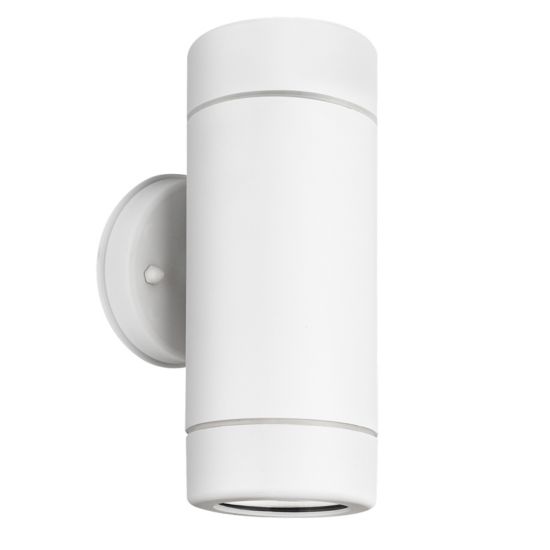 UP-DOWN WHITE PP WALL LIGHT GU10Max.2x3W LED IP65 - ledmania.gr