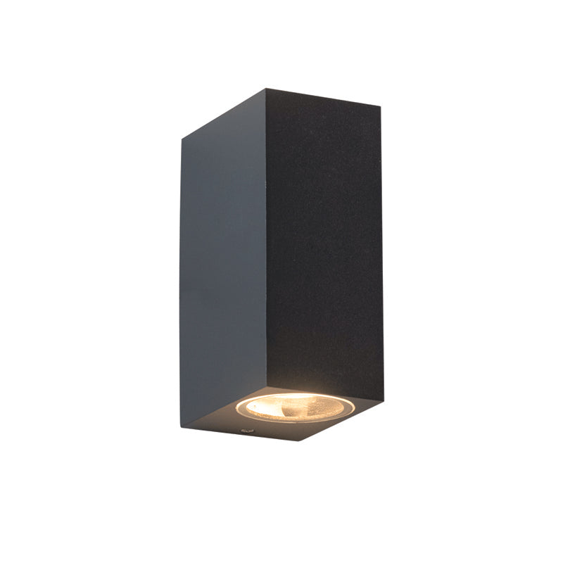 GU10 WALL LUMINAIRE PLASTIC 230V AC DARK GREY IP65 MAX.2X3W LED - ledmania.gr