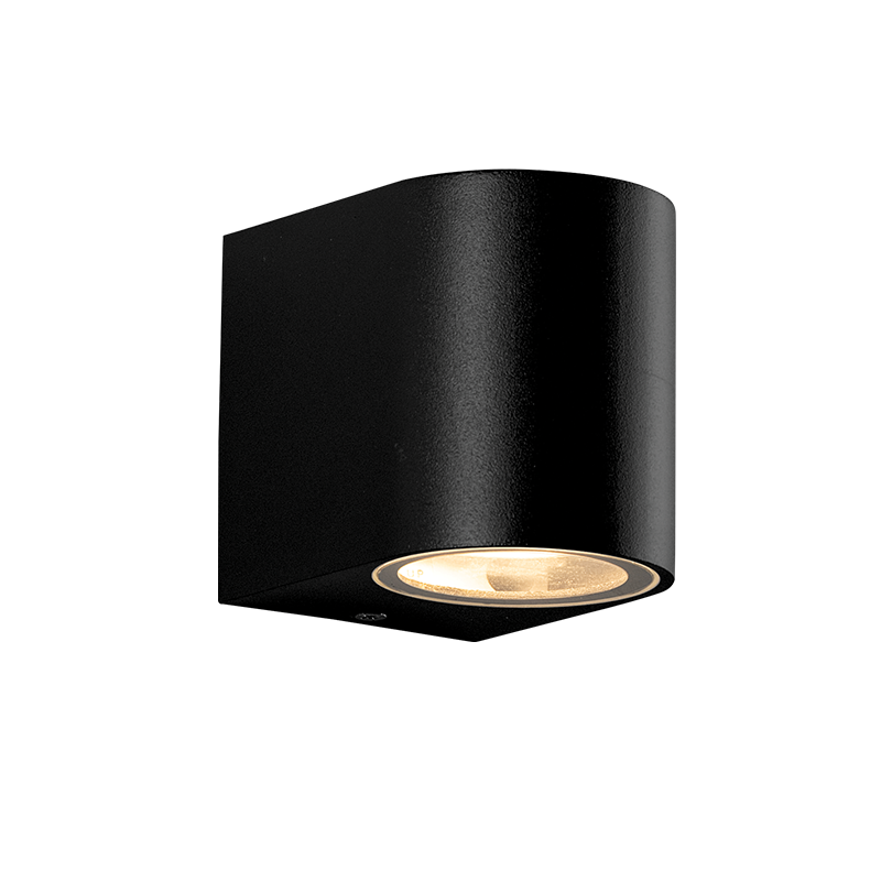 GU10 WALL LUMINAIRE PLASTIC 230V AC BLACK IP65 MAX 3W LED - ledmania.gr