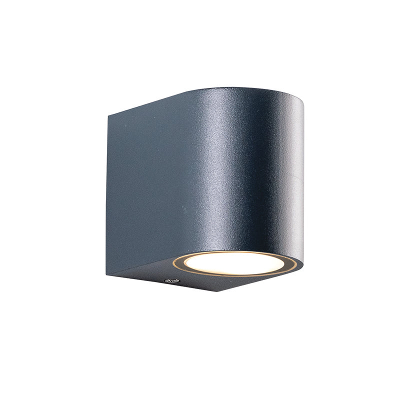 GU10 WALL LUMINAIRE PLASTIC 230V AC DARK GREY IP65 MAX 3W LED - ledmania.gr