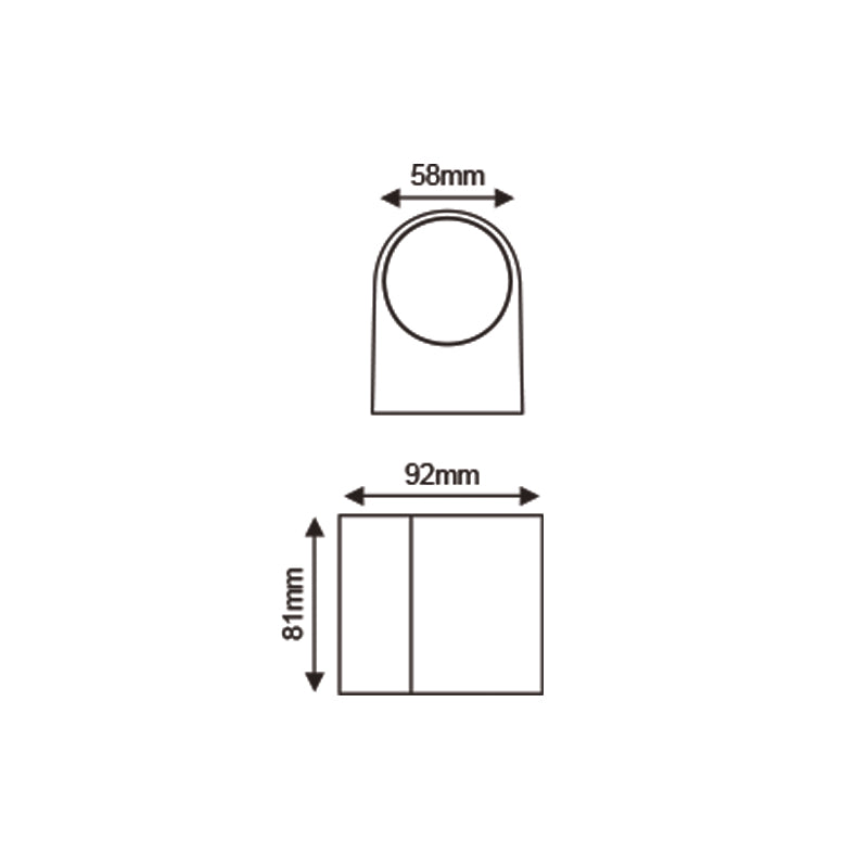 GU10 WALL LUMINAIRE PLASTIC 230V AC DARK GREY IP65 MAX 3W LED - ledmania.gr