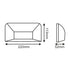 LED WALL RECTANGLE LUMINAIRE RUST 230V AC IP65 6W 3000K 350LM RA80 - ledmania.gr
