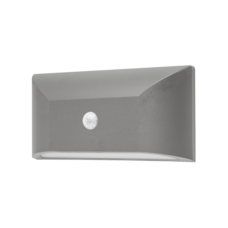 ΑΠΛΙΚ ΕΠΙΤ ΓΚΡΙ PC-PIR SENSOR max6m 230V IP65 6W3.000K 350lm - ledmania.gr