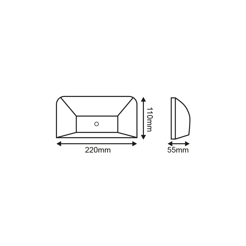 ΑΠΛΙΚ ΕΠΙΤ ΓΚΡΙ PC-PIR SENSOR max6m 230V IP65 6W3.000K 350lm - ledmania.gr