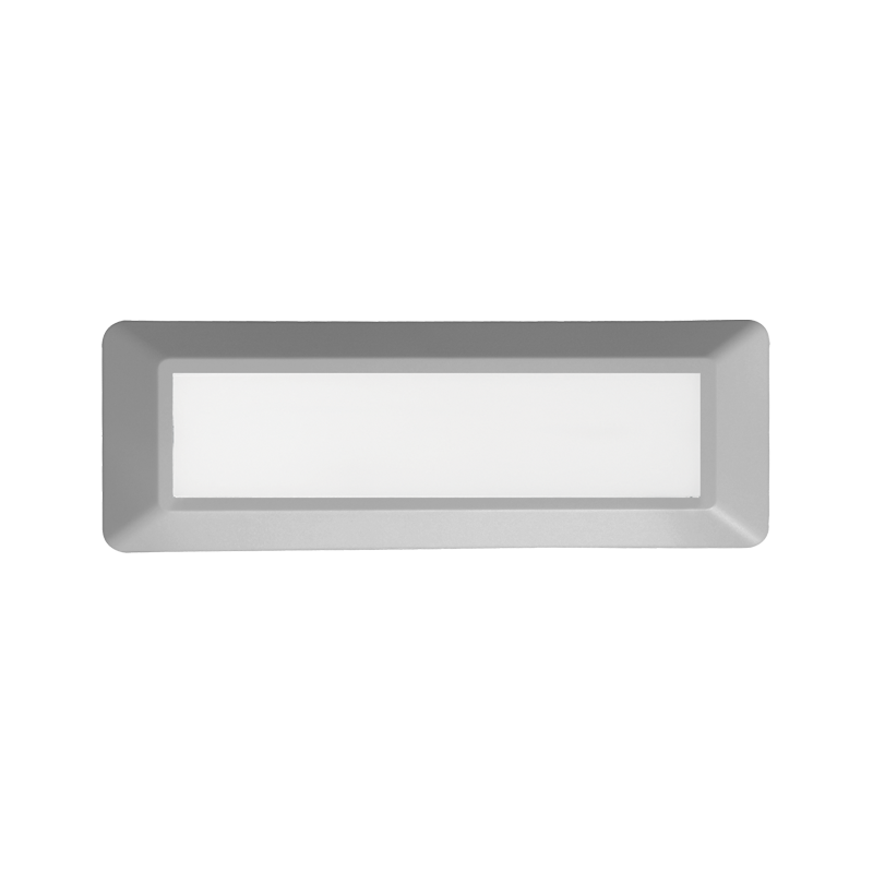 LED WALL RECTANGLE LUMINAIRE GREY 230V AC IP65 4W 3000K 290LM RA80 - ledmania.gr