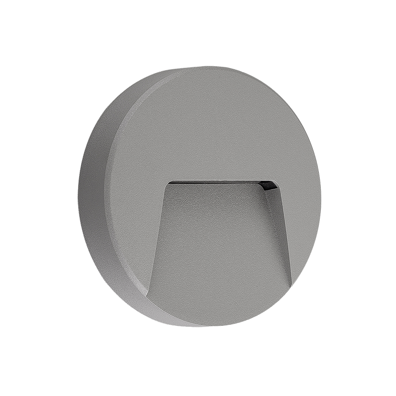 LED WALL ROUND LUMINAIRE GREY 230V AC IP65 3W 3000K 200LM RA80 - ledmania.gr