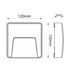 LED WALL SQUARE LUMINAIRE GREY 230V AC IP65 3W 3000K 200LM RA80 - ledmania.gr