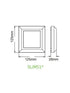 LED WALL SQUARE LUMINAIRE BLACK 230V AC IP65 4W 3000K 270LM RA80 - ledmania.gr