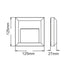 LED WALL SQUARE LUMINAIRE WHITE 230V AC IP65 2W 3000K 100LM RA80 - ledmania.gr
