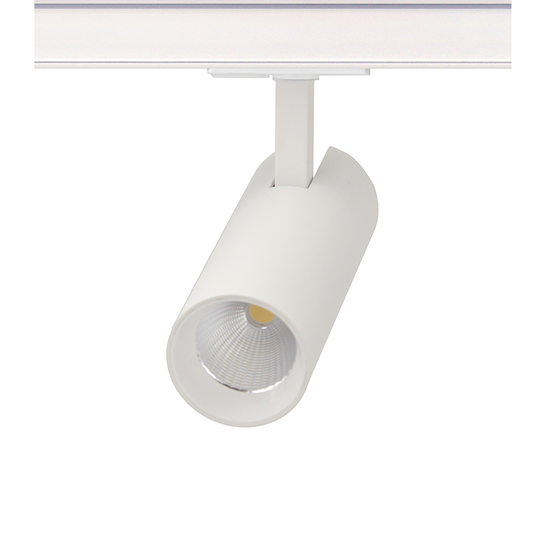 SAND WHITE LED TRACK LUMINAIRE 10W 4000K 1-PHASE 36° 1050LM 230V AC Ra80 Φ55*153MM 5YRS