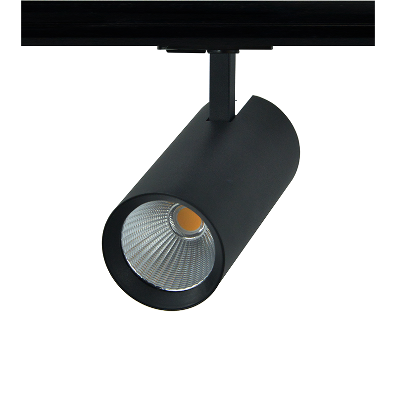 SAND BLACK LED TRACK LUMINAIRE 27W 4000K 1-PHASE 36° 3150LM 230V AC Ra80 Φ74*170MM 5YRS - ledmania.gr