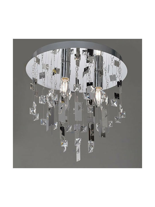 Φ/Σ ΟΡΟΦΗΣ 3ΧΕ14 ΧΡΩΜΙΟ ΜΕΤΑΛΛΟ Φ35ΧΗ32,5CM - ledmania.gr