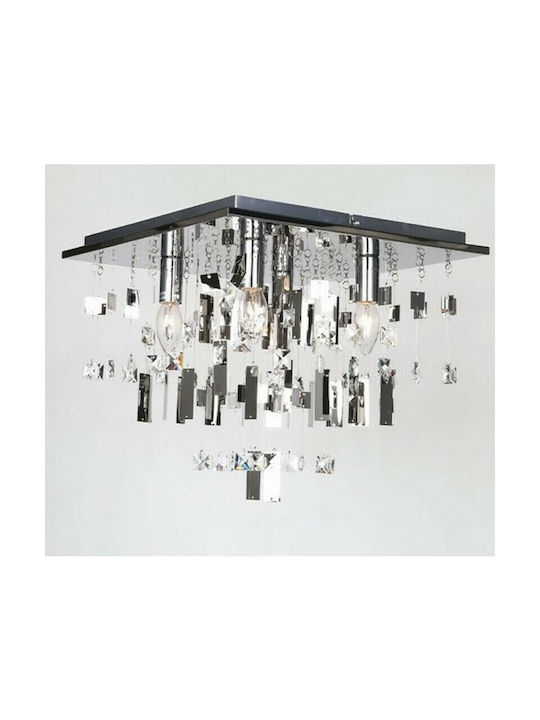 Φ/Σ ΟΡΟΦΗΣ 4ΧΕ14 ΧΡΩΜΙΟ ΜΕΤΑΛΛΟ 40Χ40ΧΗ32CM - ledmania.gr