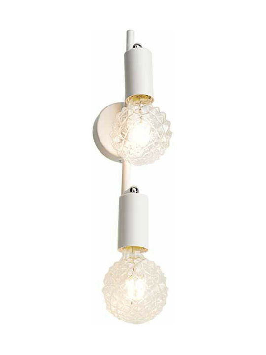 ΕΠΙΤΟΙΧΟ Φ/Σ 2ΧΕ27 ΛΕΥΚΟ MAT ΜΕΤΑΛΛΙΚΟ 3,3X9,7X17CM - ledmania.gr