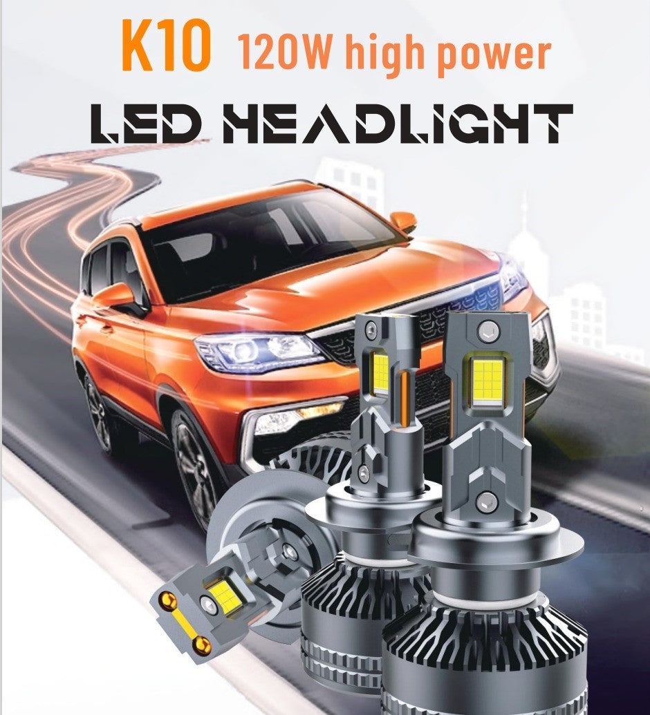 H4 Canbus Κ10 Led Αυτοκινητου 3ης Γενιας 220w 24000Lm-9-16Volt Ψυχρο Λευκο-Σετ 2τεμ. - ledmania.gr