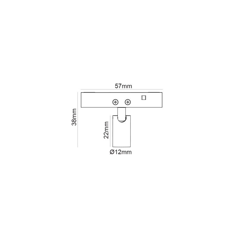 ΜΙΝΙ ΜΑΥΡΟ ΜΑΓΝΗΤΙΚΟ ΣΠΟΤ 24V DC 1W 3000K 80LM 24° RA90 5YRS Φ12*22(38)ΜΜ - ledmania.gr