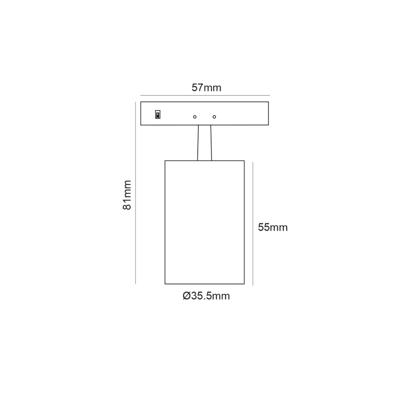 ΜΙΝΙ ΜΑΥΡΟ ΜΑΓΝΗΤΙΚΟ ΣΠΟΤ 24V DC 5W 3000K 510LM 24° RA90 5YRS Φ35,5*55(81)ΜΜ - ledmania.gr