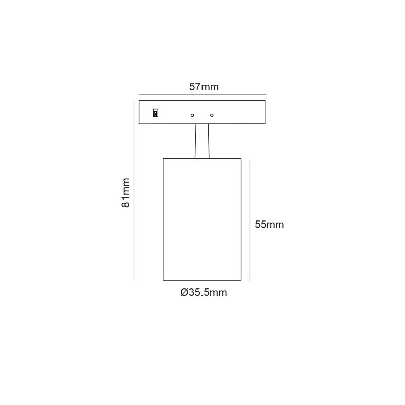 ΜΙΝΙ ΜΑΥΡΟ ΜΑΓΝΗΤΙΚΟ ΣΠΟΤ 24V DC 5W 4000K 530LM 24° Ra90 5YRS Φ35,5x55mm