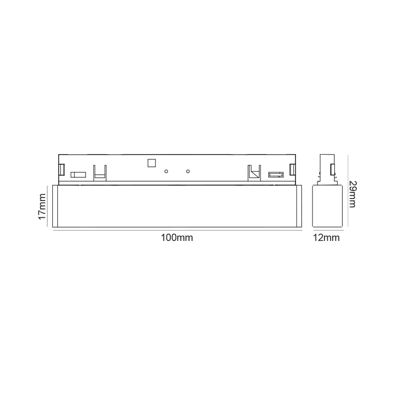 ΜΙΝΙ ΜΑΥΡΟ ΜΑΓΝΗΤΙΚΟ ΦΩΤΙΣΤΙΚΟ 24V DC 5W 4000K 250LM 36° RA90 5YRS L100ΜΜ - ledmania.gr