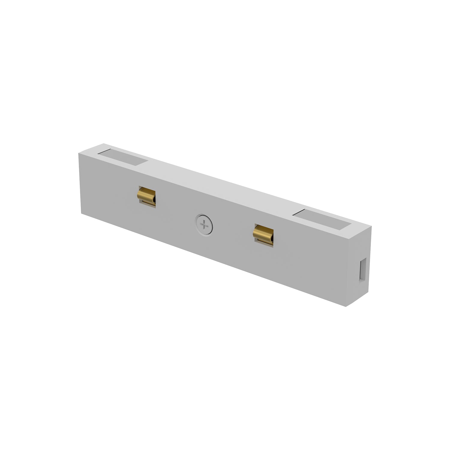 WHITE STRAIGHT ELECTRICAL CONNECTOR FOR MINI MAGNETIC TRACK 24V DC