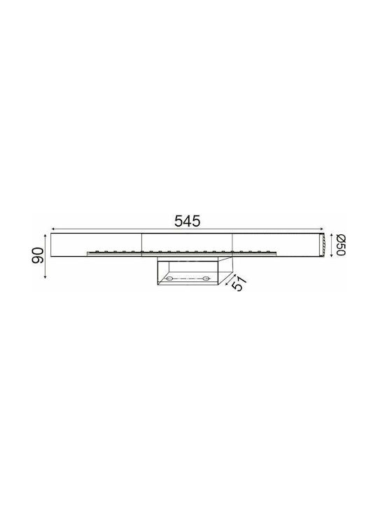 ΕΠΙΤΟΙΧΟ Φ/ΣLED SMD 13W 3200K IP44 ΑΚΡΥΛ.+ΜΕΤ/ΚΟ 55Χ5,1Χ9CM - ledmania.gr