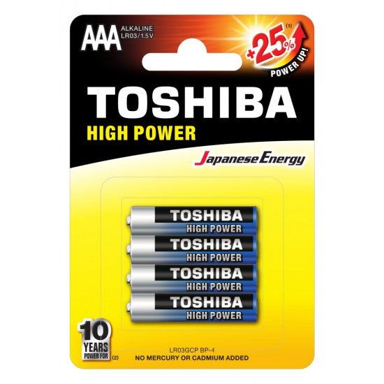 TOSHIBA ΜΠΑΤΑΡΙΕΣ LR03 (AAA) ΑΛΚΑΛΙΚΕΣ 4Τ. - ledmania.gr